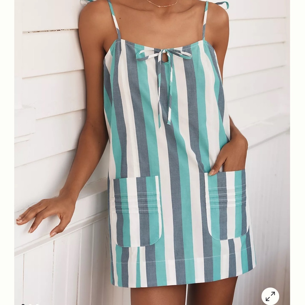 Anthropologie striped Mini shift dress -Small